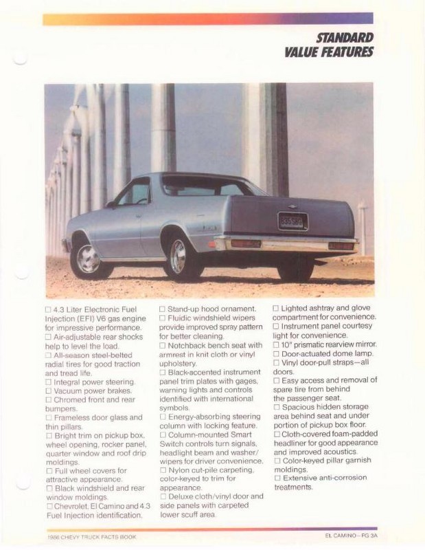 1986 Chevrolet Truck Facts Brochure Page 43